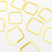 Gold-plated Sterling Silver Brushed Square Connectors